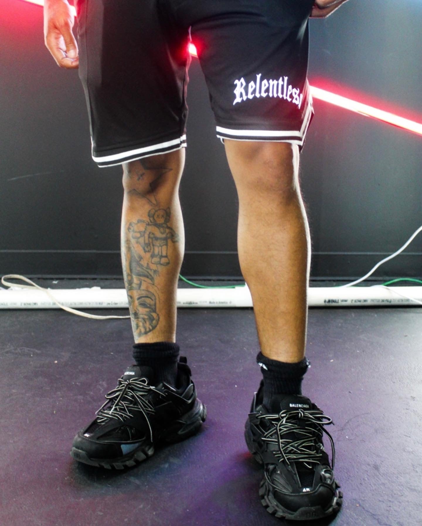 Relentless Black and White Reflective Basketball Shorts