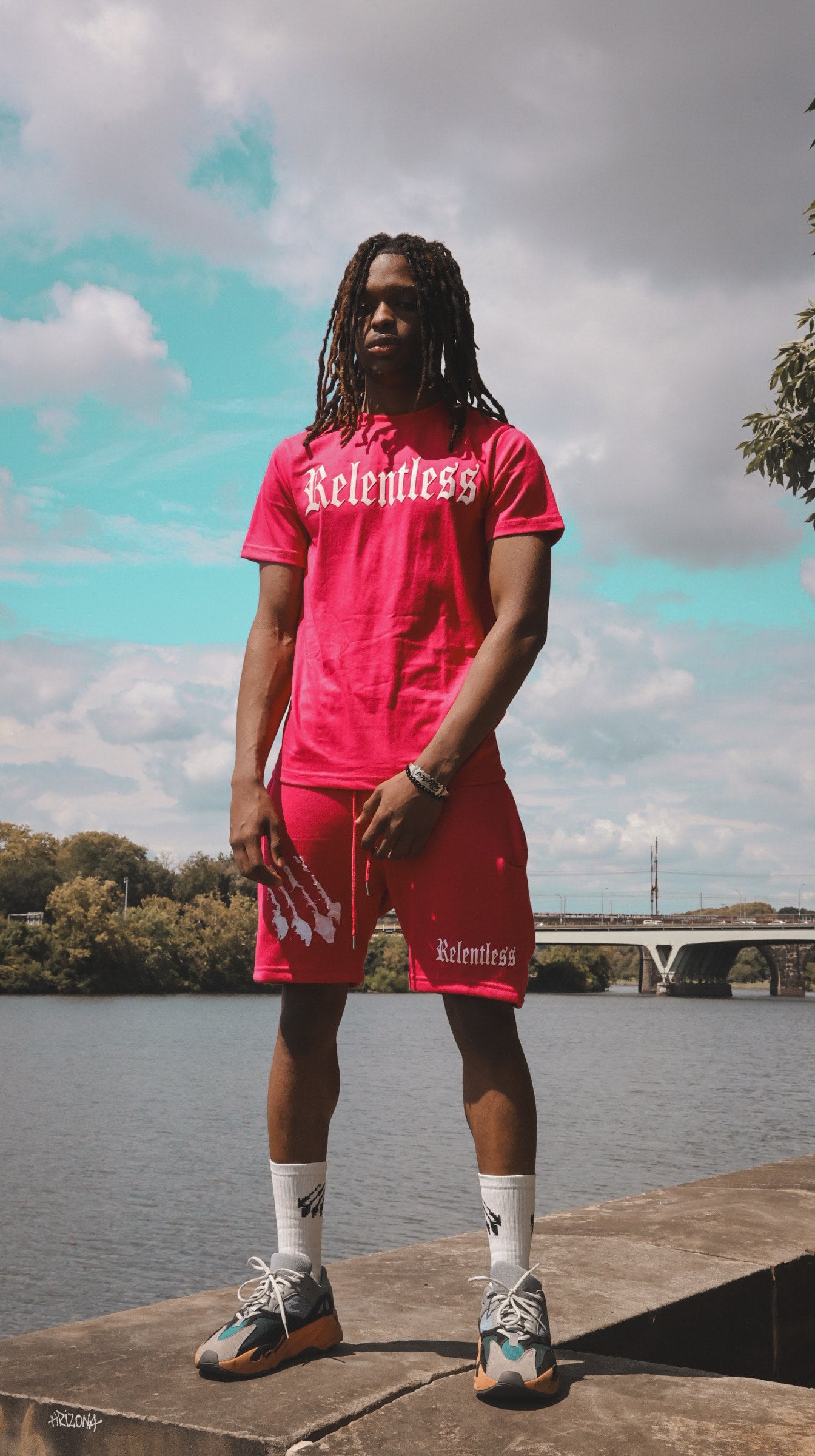 Relentless Two-Tone [ Hot pink and White ]