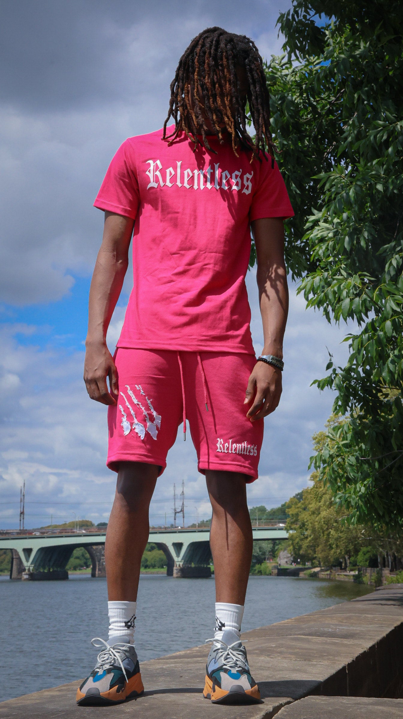 Relentless Two-Tone [ Hot pink and White ]