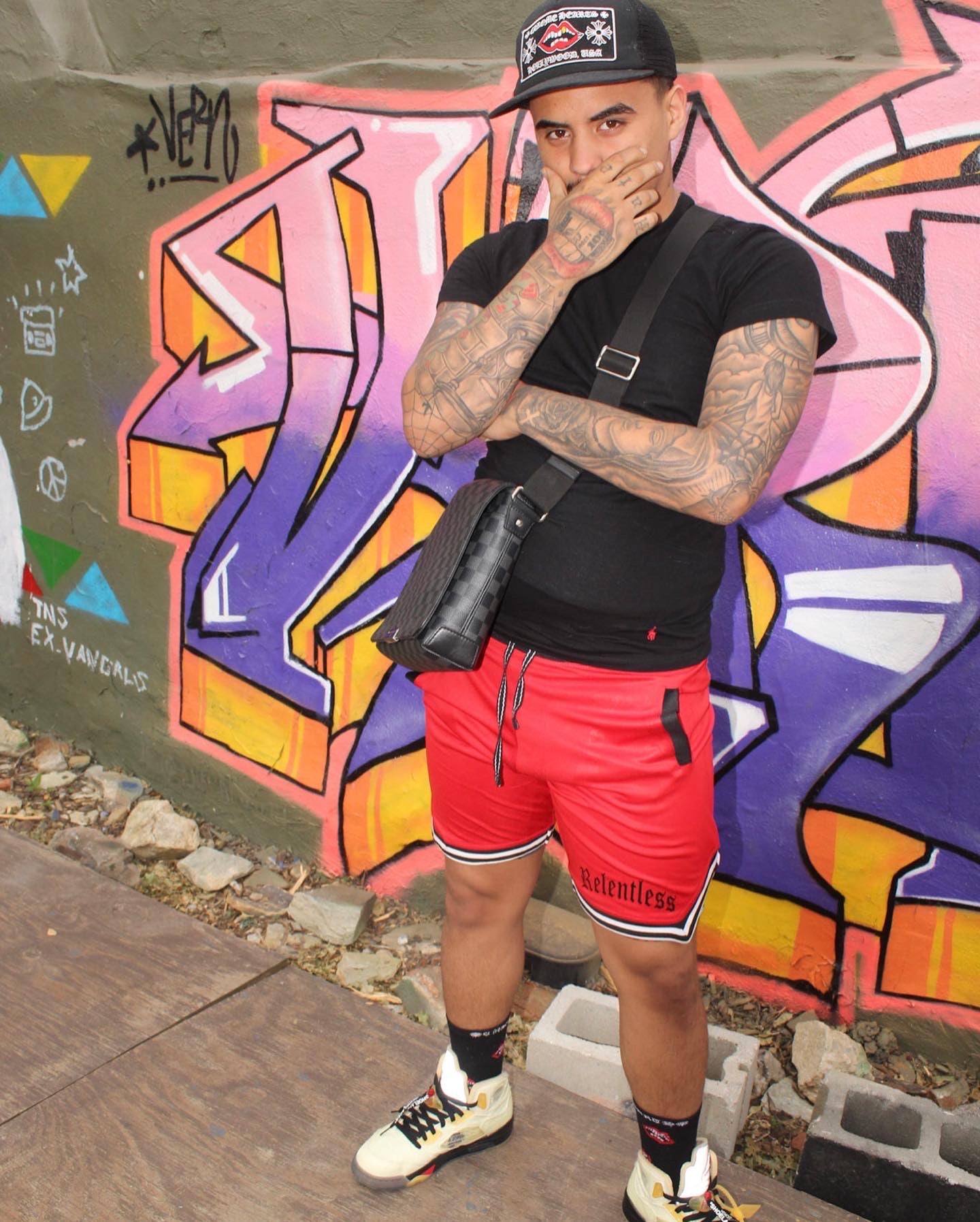 Relentless Red and Black Basketball Shorts